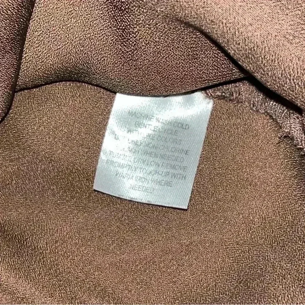 Sunny Leigh Women's Fit & Flare Lined Skirt Size 12 Brown Handkerchief Hem - Picture 3 of 8